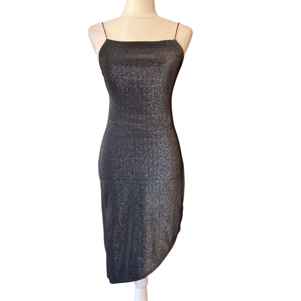 Vintage City Triangles Y2K Metallic Dress Clubwear 2000's Prom SZ S - Picture 2 of 16